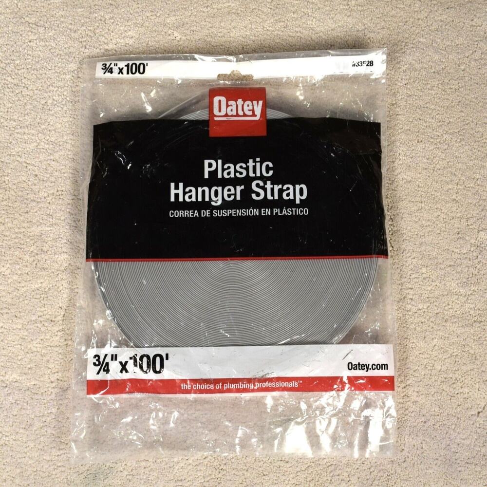 Oatey 3/4 in X 100 ft Plastic Pipe Hanger Strap Model 33528 New in Package